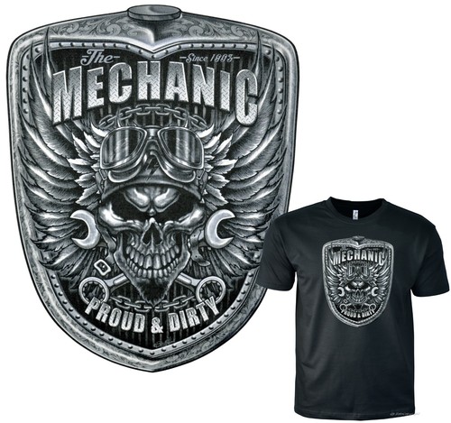 Mechaniker shirt motiv auto - t-shirt,